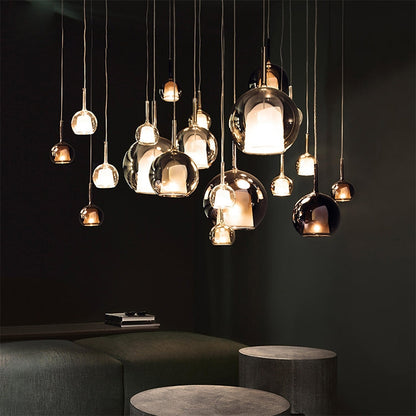 Nordic Bubble Glass Pendant Chandelier for Living Room/Bedside/Dining Room