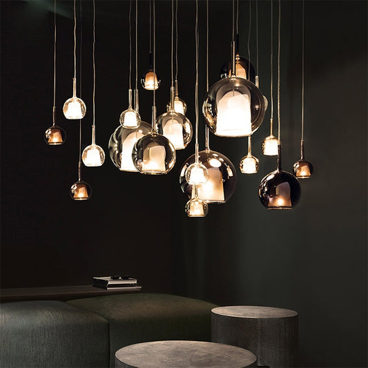 Nordic Bubble Glass Pendant Chandelier for Living Room/Bedside/Dining Room