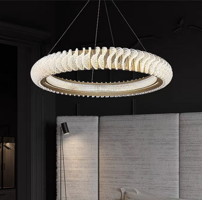 Extra Large Tiers Modern Stainless Steel Ring Chandelier for Living Room/Foyer/Big Entrys