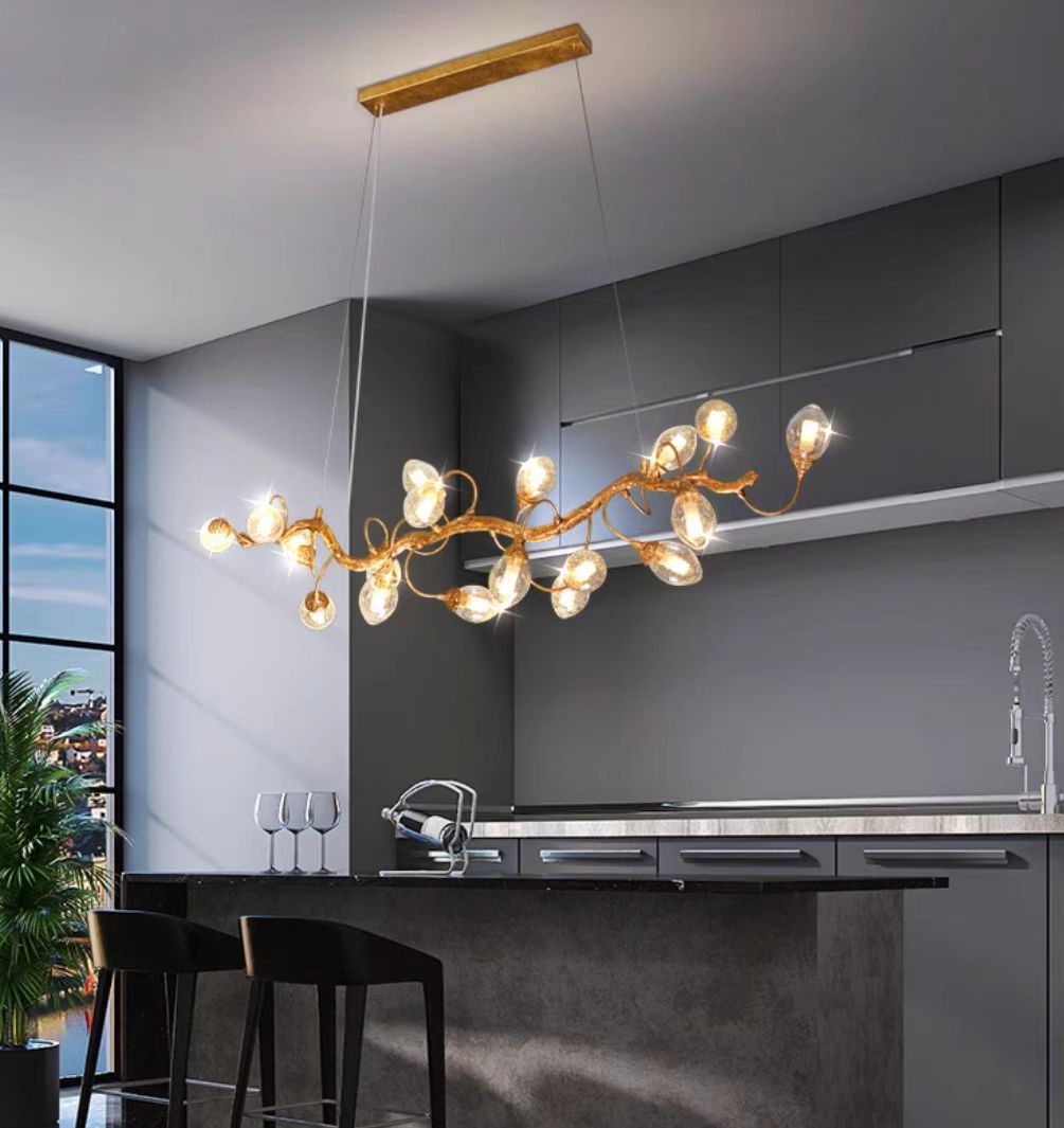 Modern Art Extra Large Branch Style Chandelier with Clear Bubble Glass Eggs for Dining Room and Living Room - Richardrider