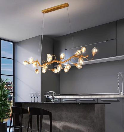 Modern Art Extra Large Branch Style Chandelier with Clear Bubble Glass Eggs for Dining Room and Living Room - Richardrider