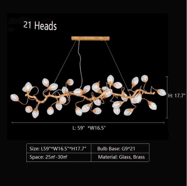 Modern Art Extra Large Branch Style Chandelier with Clear Bubble Glass Eggs for Dining Room and Living Room - Richardrider