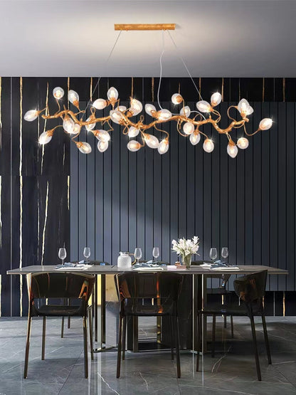 Modern Art Extra Large Branch Style Chandelier with Clear Bubble Glass Eggs for Dining Room and Living Room - Richardrider