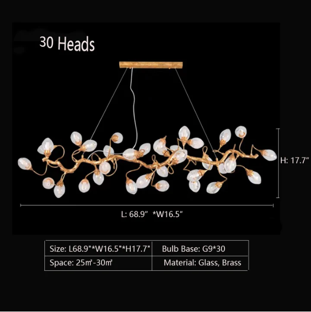 Modern Art Extra Large Branch Style Chandelier with Clear Bubble Glass Eggs for Dining Room and Living Room - Richardrider