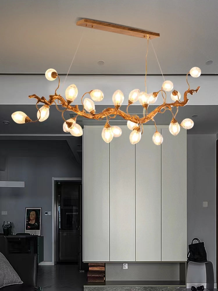 Modern Art Extra Large Branch Style Chandelier with Clear Bubble Glass Eggs for Dining Room and Living Room - Richardrider