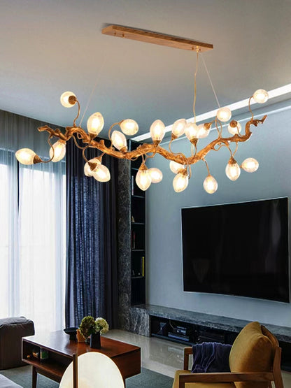 Modern Art Extra Large Branch Style Chandelier with Clear Bubble Glass Eggs for Dining Room and Living Room - Richardrider