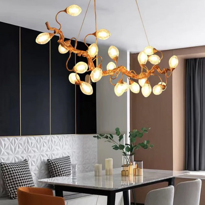Modern Art Extra Large Branch Style Chandelier with Clear Bubble Glass Eggs for Dining Room and Living Room - Richardrider