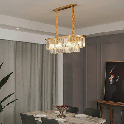 Modern Round Crystal Chandelier Modern Gold Ceiling Light Fixture For Living/ Bedroom