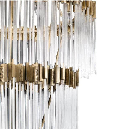 Large Elegant Multi-layers Glam Glass Chandelier for High-ceiling Staircase/Entryway/Living/meeting Room - Richardrider