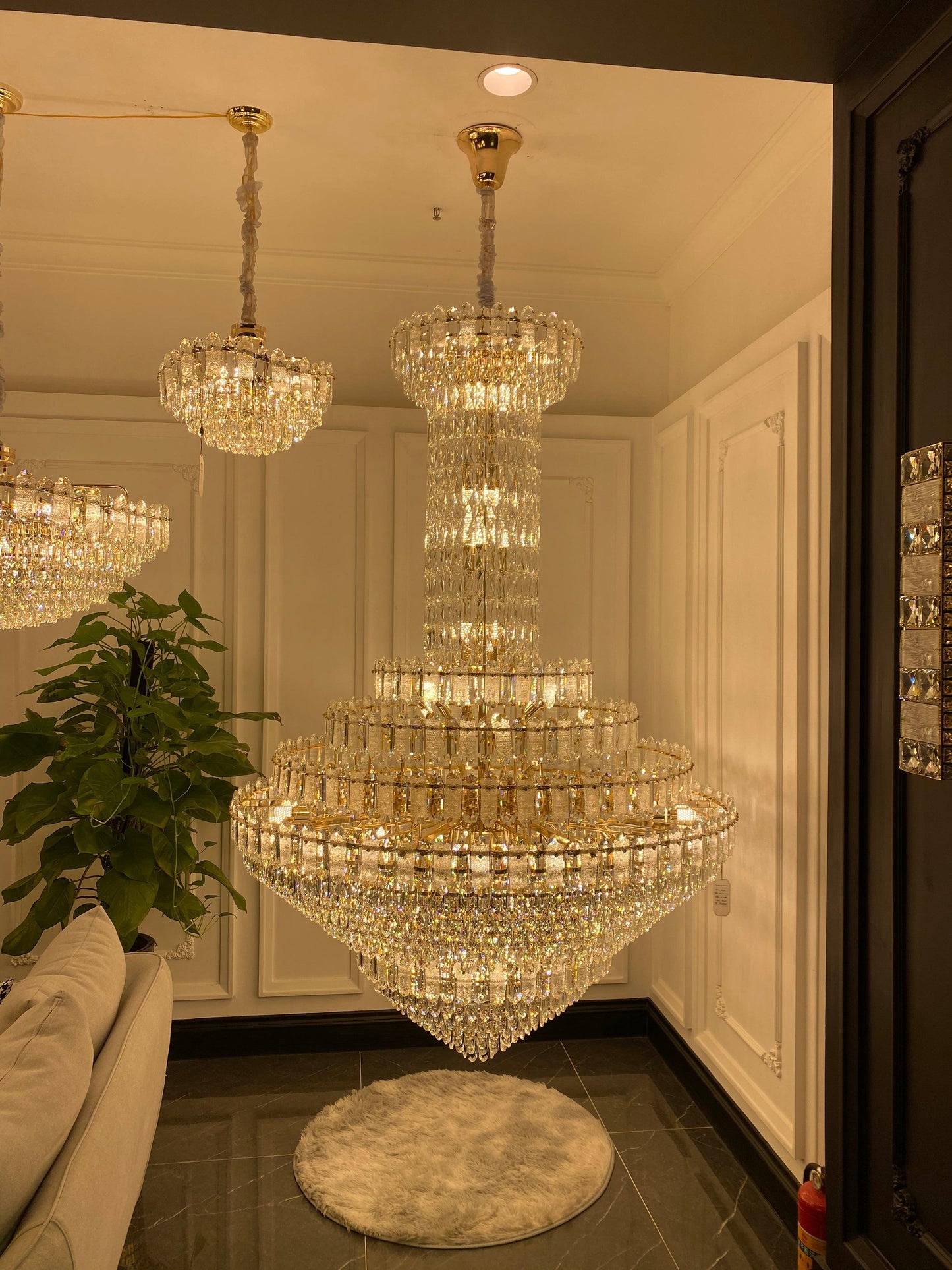 Luxury Extra Large Multi-tiered Funnel Clear Crystal Chandelier for Staircase/Foyer/Living Room - Richardrider