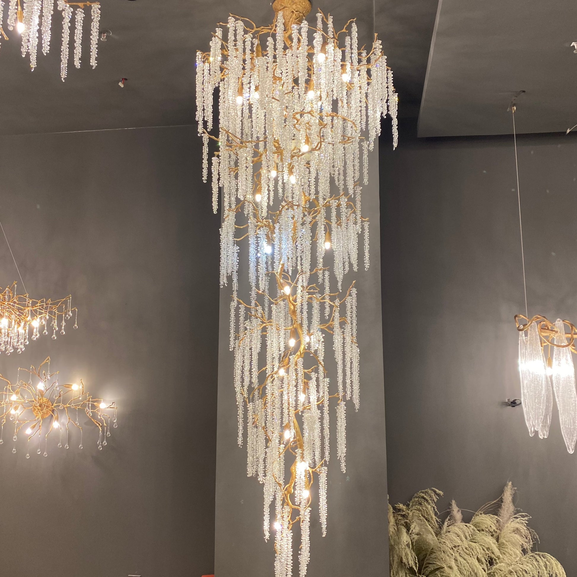 Extra Large Crystal Icicle Chandelier in Tree Branch Design for Grand Staircases and Hallways - Richardrider