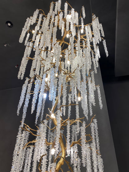 Extra Large Crystal Icicle Chandelier in Tree Branch Design for Grand Staircases and Hallways - Richardrider