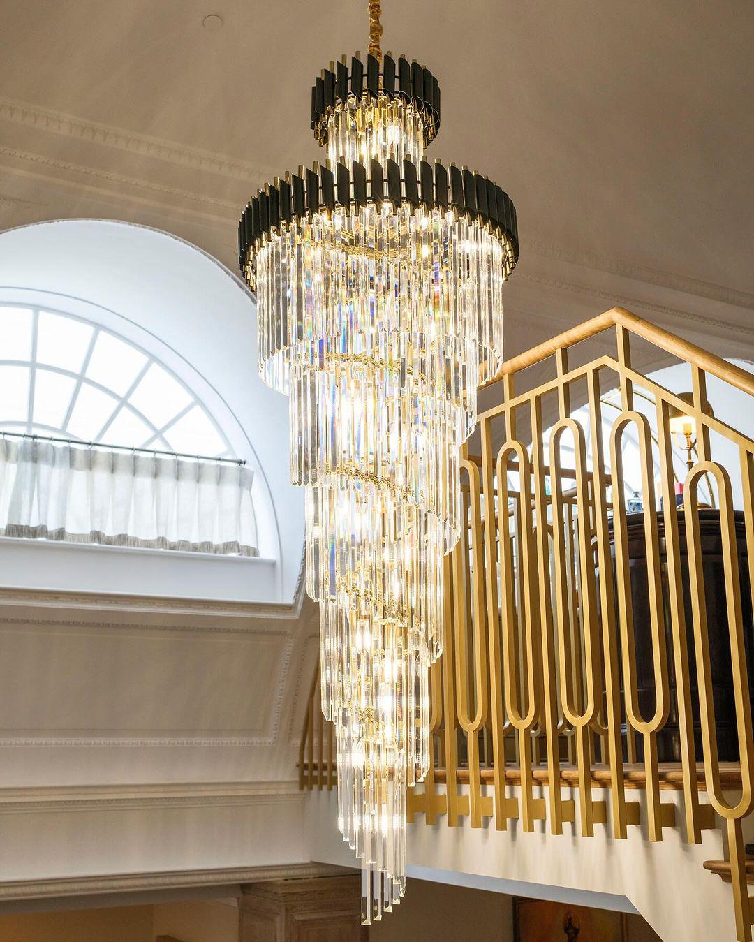 Spiral Crystal Chandelier For Foyer/ Staircase - Richardrider