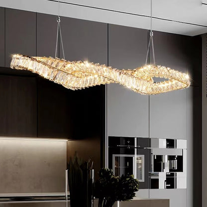 Designer Model Light Luxury Creative Crystal Pendant Chandelier for Dining Room/Kitchen Island