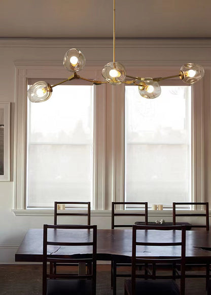 Modern Industrial Branch Chandelier with Multiple Glass Pendants Extra Large for Living or Dining Room - Richardrider