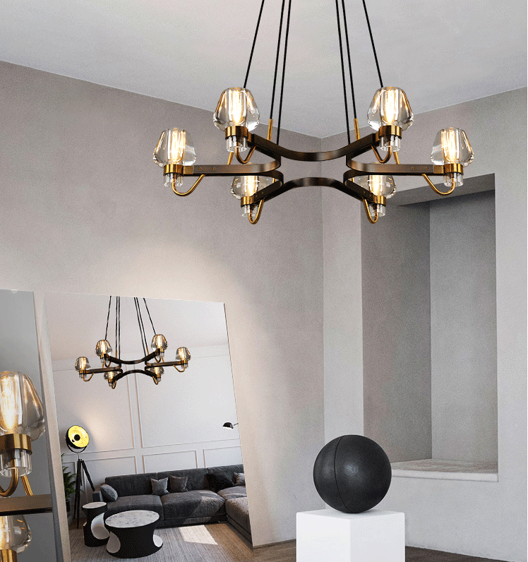 Post-modern Light Luxury Full Brass Chandelier for Living Room/Bedroom - Richardrider