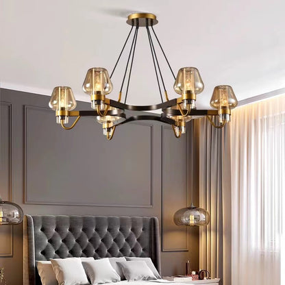 Post-modern Light Luxury Full Brass Chandelier for Living Room/Bedroom - Richardrider