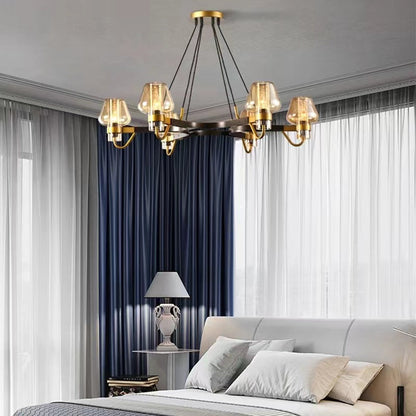 Post-modern Light Luxury Full Brass Chandelier for Living Room/Bedroom - Richardrider