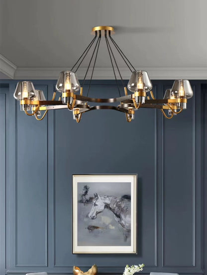 Post-modern Light Luxury Full Brass Chandelier for Living Room/Bedroom - Richardrider