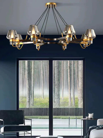 Post-modern Light Luxury Full Brass Chandelier for Living Room/Bedroom - Richardrider