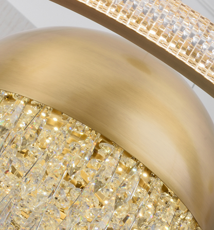 Light Luxury Planetary Chandelier in Brass Finish for Dining Room