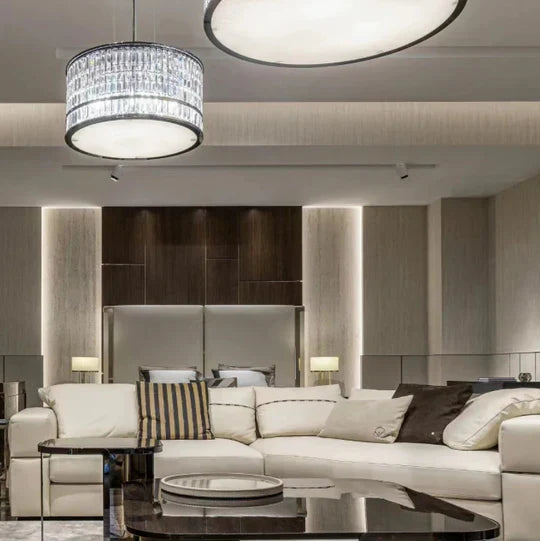Italian Minimalist Drum Pendant Lamp for Living/Dining Room