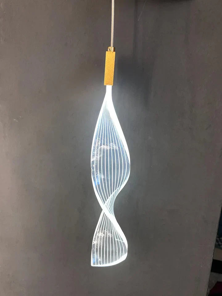 Extra Large Acrylic Spiral DNA Chandelier for High-ceiling Room