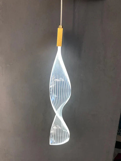 Extra Large Acrylic Spiral DNA Chandelier for High-ceiling Room
