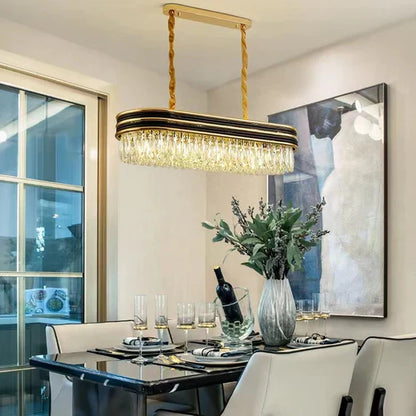 Modern Minimalist Gold Multi-Tier Crystal Pendant Chandelier Suit for Living/ Dining Room/ Bedroom