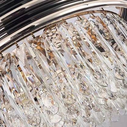 Modern Minimalist Gold Multi-Tier Crystal Pendant Chandelier Suit for Living/ Dining Room/ Bedroom
