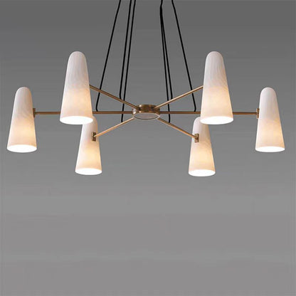 Modern Style Round Cone Glass Chandelier for Bedroom/Living Room/Dining Room