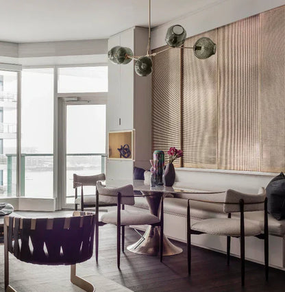 Modern Sputnik Smoky Gray/Amber Glass Branch Chandelier for Kitchen Island/Dining Room - Richardrider