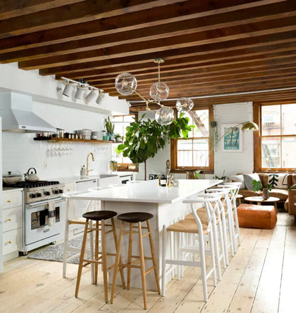 Modern Sputnik Smoky Gray/Amber Glass Branch Chandelier for Kitchen Island/Dining Room - Richardrider
