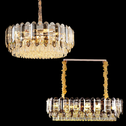 Luxury Smoke Gray K9 Crystal Chandeliers for Dining Room/Living Room