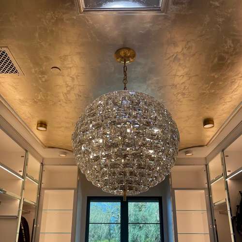 Modern Light Luxury Sphere Crystal Chandelier