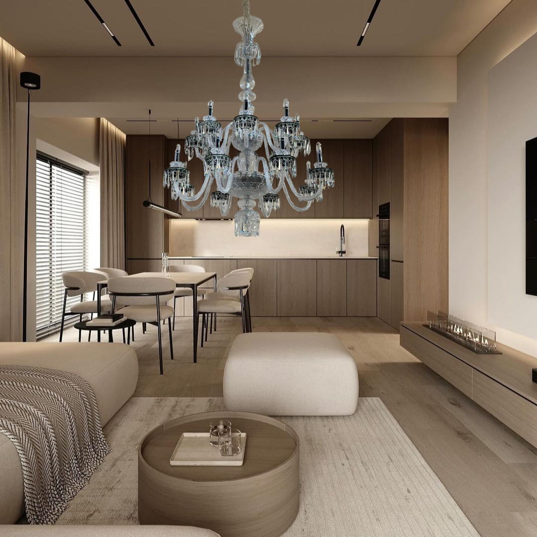 Elegant Crystal Chandelier in Italian Style for Bedroom and Living Room - Richardrider