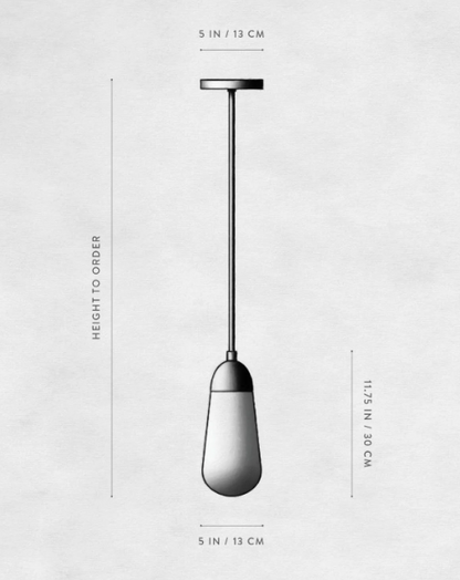 Modern Floating Pears-inspired Frosted Glass Pendant for High-ceiling