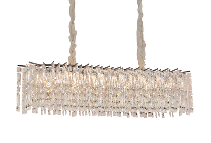 Modern Luxury Round/Rectangle Ice Crystal Chandelier in Chrome Finish for Living/Dining Room/Bedroom