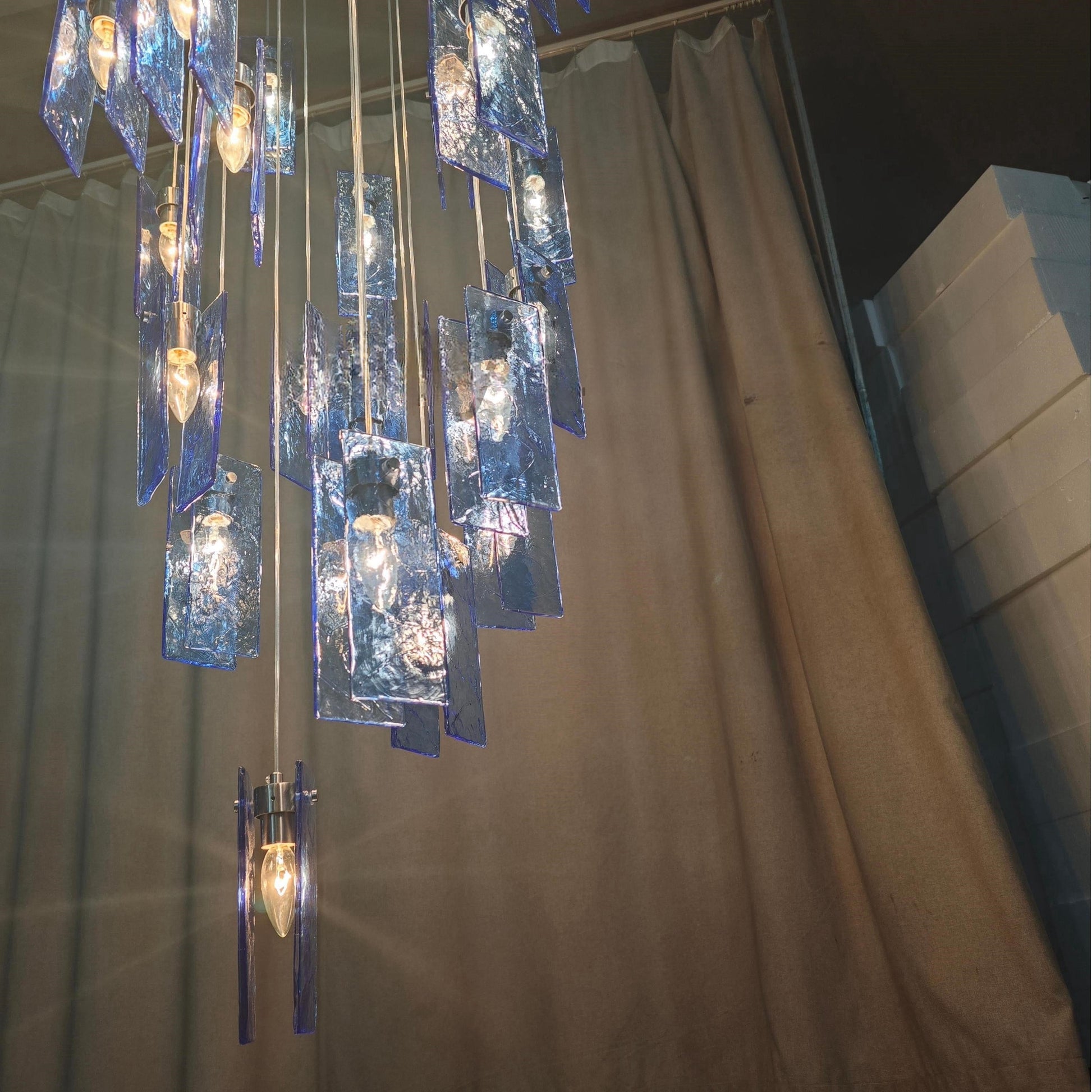 Art Design 1/25/60/84-Light Colorful Rectangle Cluster Glass Tile Pendant/Chandelier - Richardrider