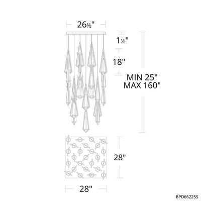 Schobek Crystal Linear Chandelier 25 Light - Richardrider