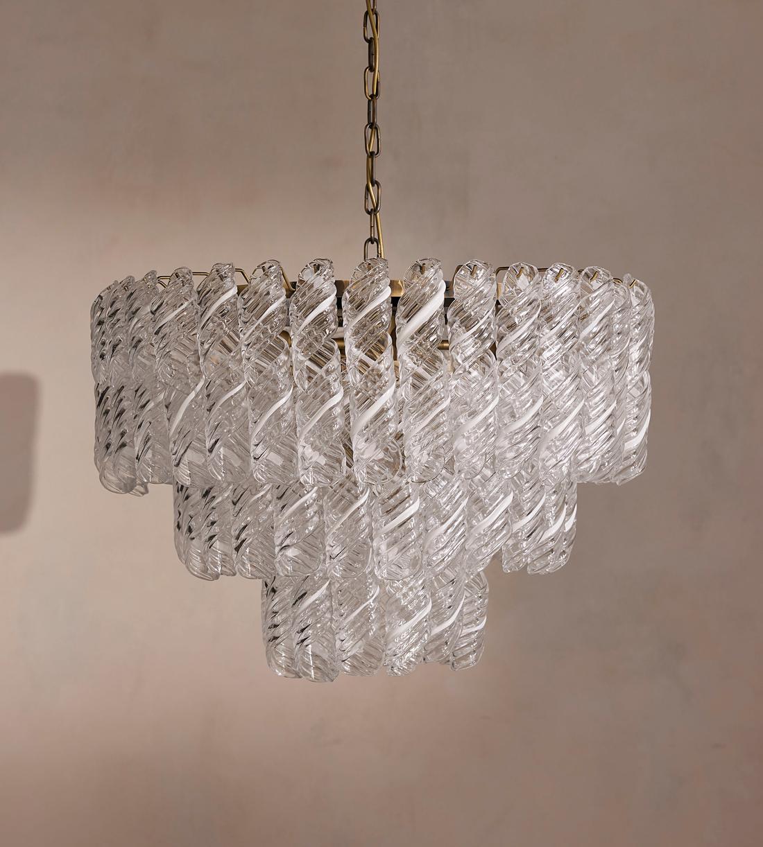 Elodie Glass Chandelier 28"W