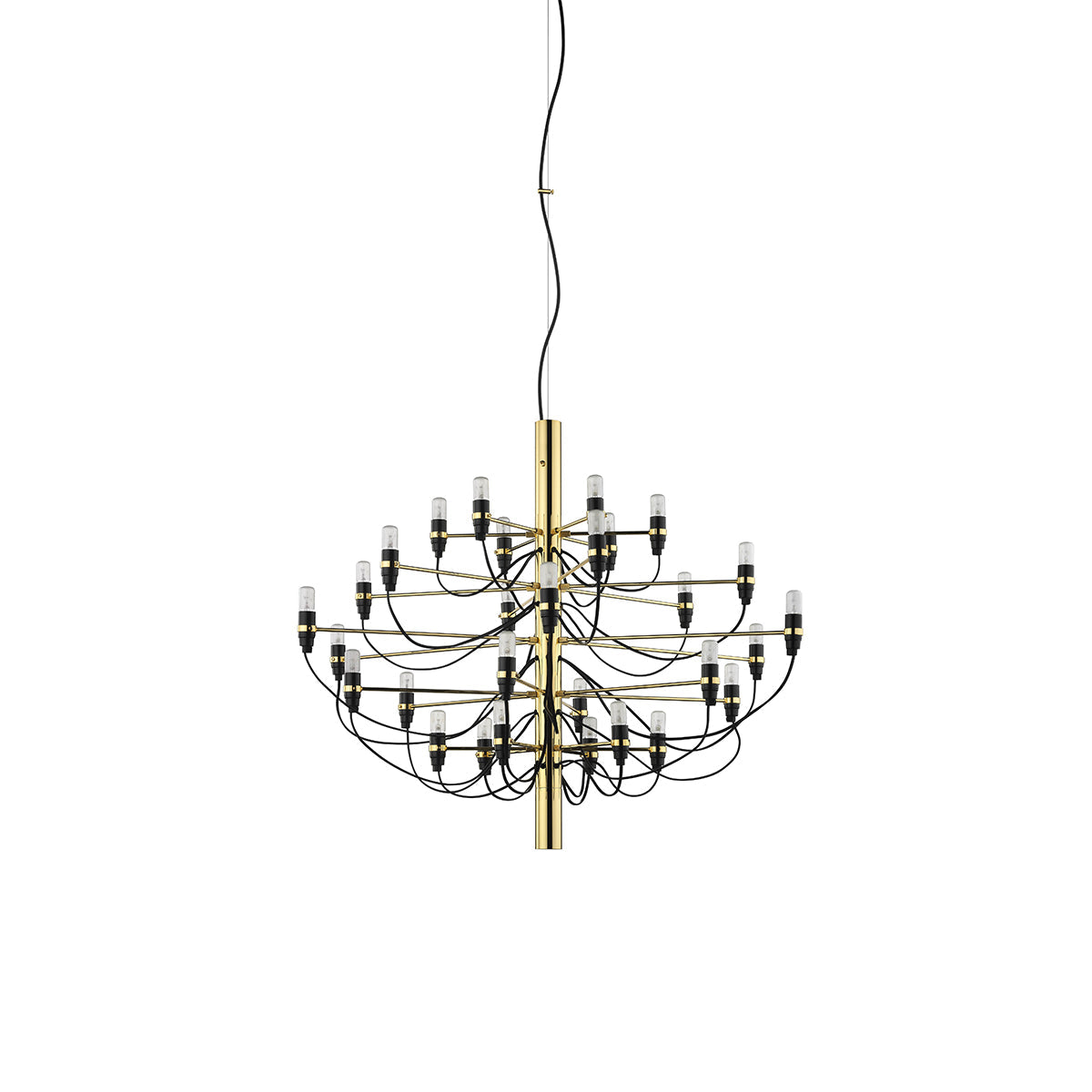 Jarylix Chandelier Brass & Steel. Steel Ceiling Fitting & Rose 27.2"W x 27.2"D