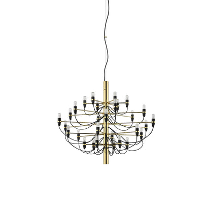 Jarylix Chandelier Brass & Steel. Steel Ceiling Fitting & Rose 27.2"W x 27.2"D