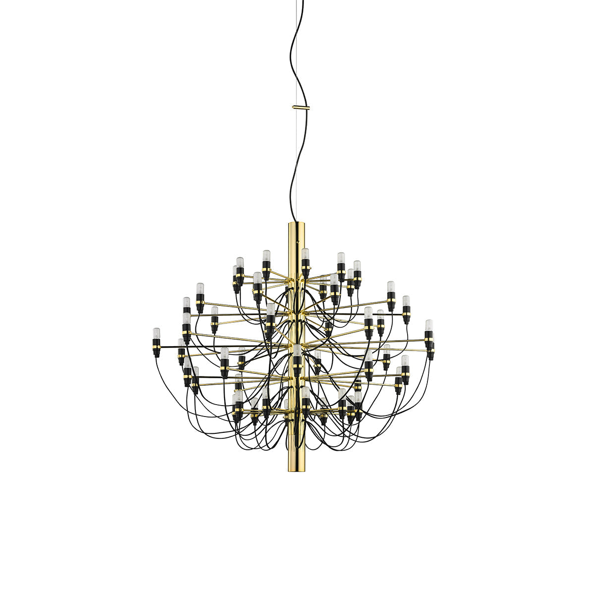 Jarylix Chandelier Brass & Steel. Steel Ceiling Fitting & Rose 27.2"W x 27.2"D