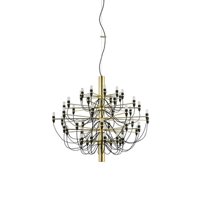 Jarylix Chandelier Brass & Steel. Steel Ceiling Fitting & Rose 27.2"W x 27.2"D