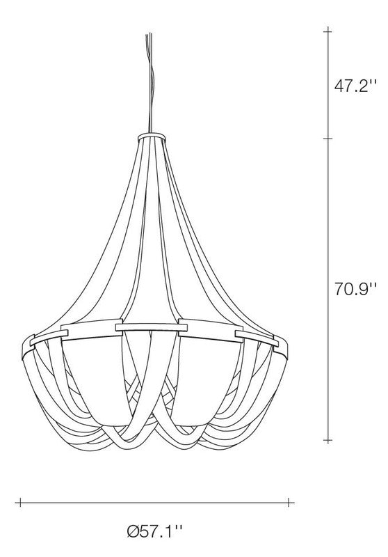 Oralix Chandelier Metal 28.3"D