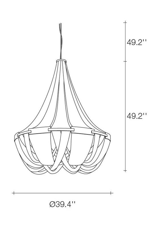 Oralix Chandelier Metal 28.3"D