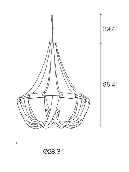 Oralix Chandelier Metal 28.3"D