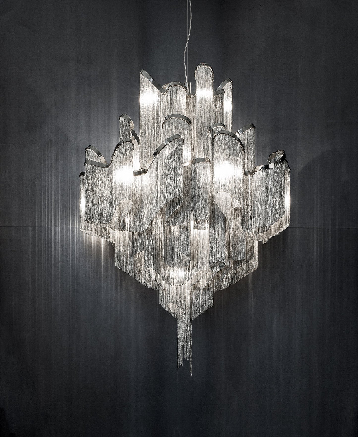 Quayver Chandelier Metal & Chain 31.5"W x 31.5"D