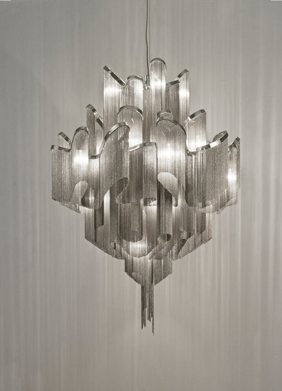 Quayver Chandelier Metal & Chain 31.5"W x 31.5"D